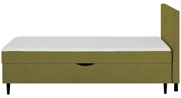 POSTELJA Z VZMETNICO 90 cm x 200 cm , tekstil zelena