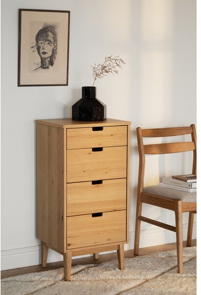 Komoda iz masivnega hrasta v naravni barvi 45x92x38 cm Garrison – Rowico