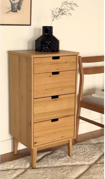 Komoda iz masivnega hrasta v naravni barvi 45x92x38 cm Garrison – Rowico