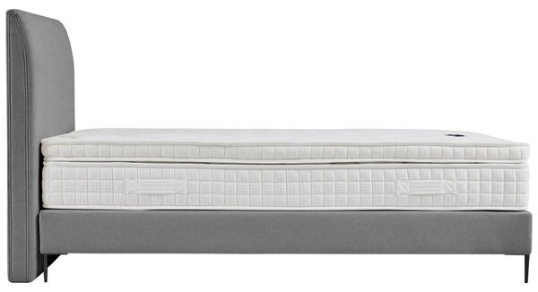 POSTELJA BOXSPRING x , tekstil, leseni material siva