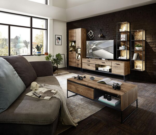 DNEVNI REGAL, barve grafita, barve hrasta