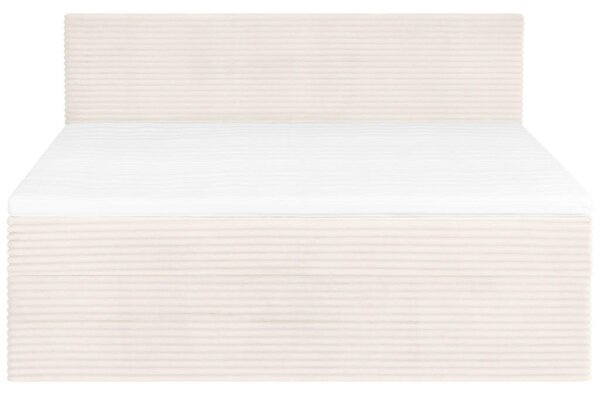 POSTELJA Z VZMETNICO 160 cm x 200 cm , tekstil krem barve