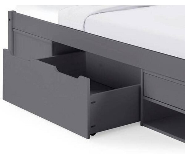 POSTELJA S PREDALOM 90 cm x 200 cm , antracit