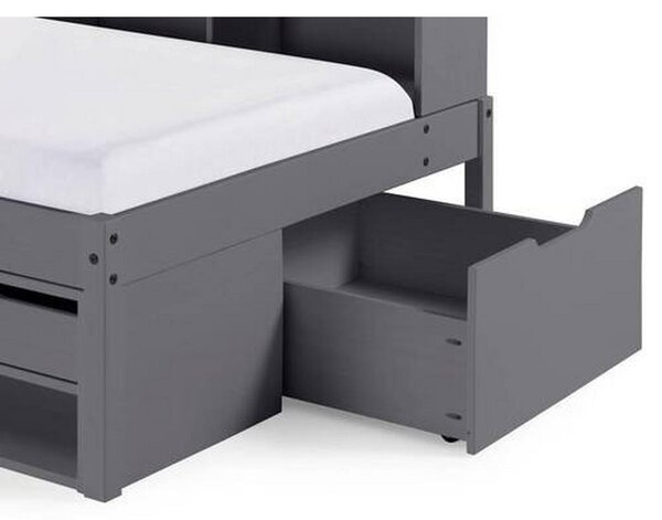 POSTELJA S PREDALOM 90 cm x 200 cm , antracit