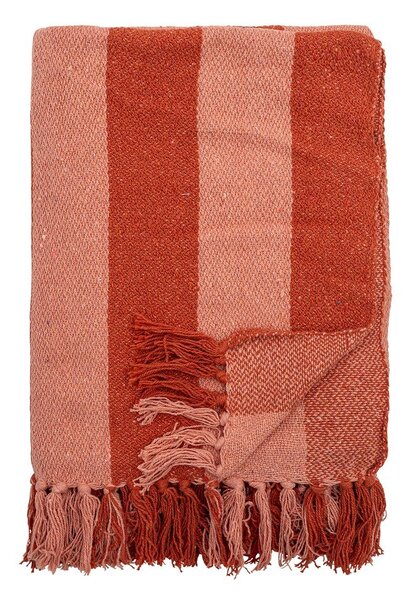 Oranžna odeja iz recikliranega bombaža 130x160 cm Frello – Bloomingville
