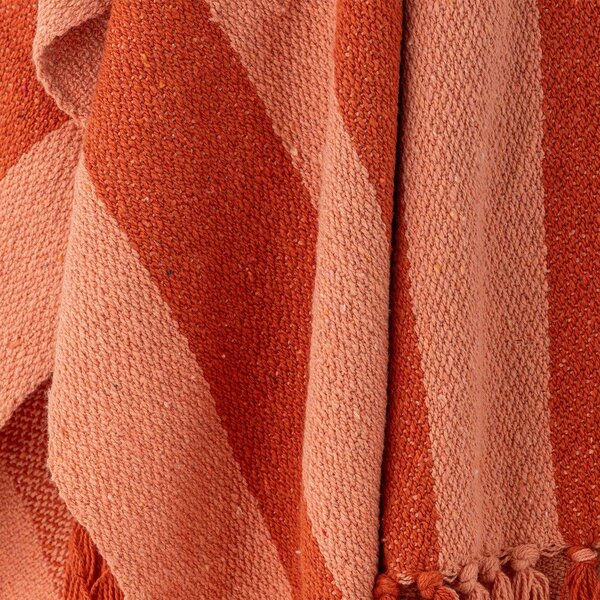 Oranžna odeja iz recikliranega bombaža 130x160 cm Frello – Bloomingville