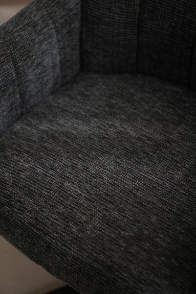 NASLANJAČ, les, kovina, tekstil temno siva