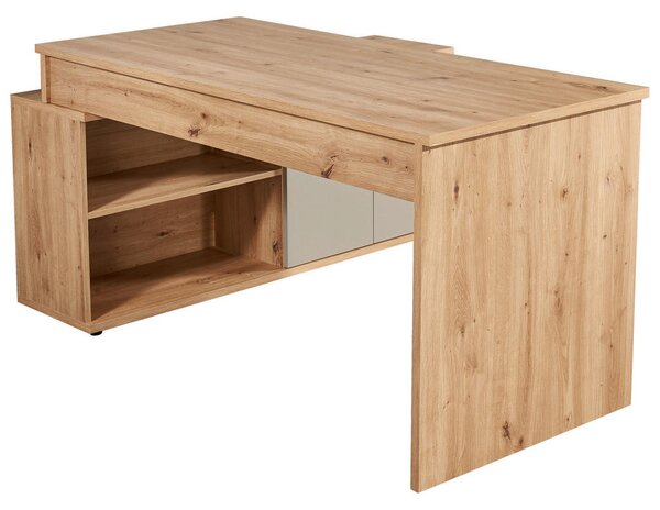 KOMBINIRANA PISALNA MIZA leseni material kašmir, hrast artisan
