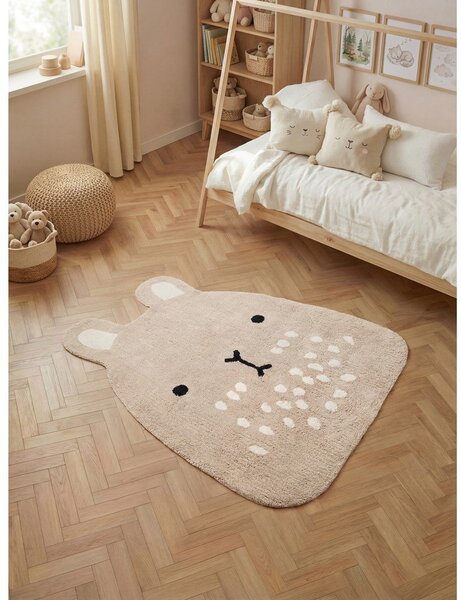 Bež pralna/ročno tkana bombažna otroška preproga 120x152 cm Snuggle Pucki – Hanse Home