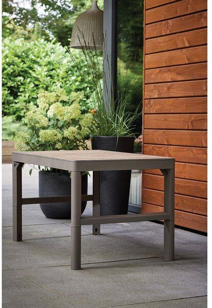 Vrtna klubska mizica v orehovem dekorju 71,5x116 cm Lyon – Keter