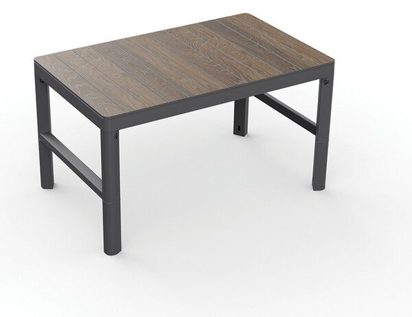 Vrtna klubska mizica v orehovem dekorju 71,5x116 cm Lyon – Keter