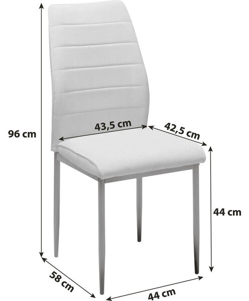 STOL, kovina, tekstil siva