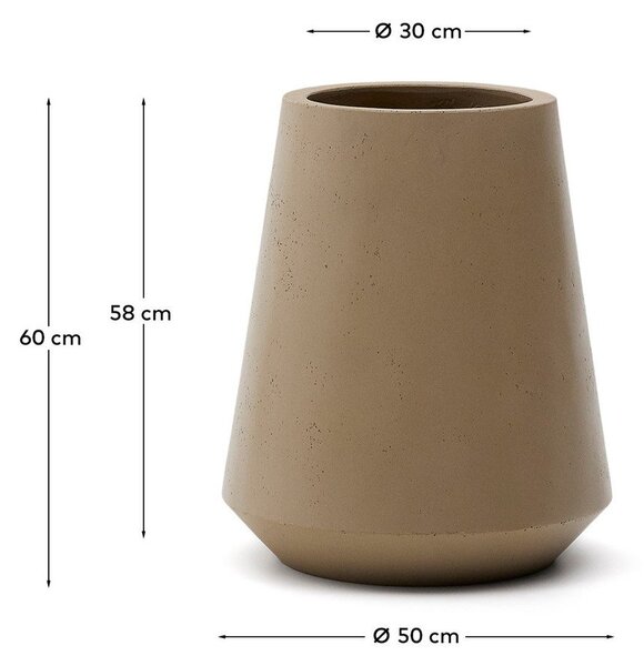 Betonski okrasni cvetlični lonec ø 50 cm Calun – Kave Home
