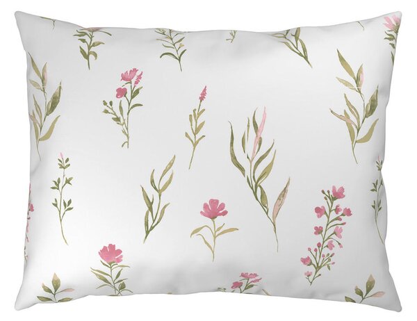 POSTELJNINA Mavie 140/200 cm saten roza, bela