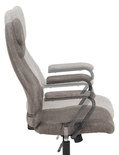 VRTLJIVI STOL kovina, tekstil črna, rjavosiva