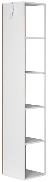 KOTNI REGAL 34/185/34 cm naravne barve, bela