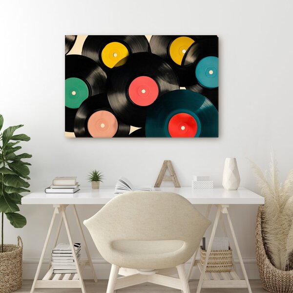 Slika glasbene retro vinilne plošče
