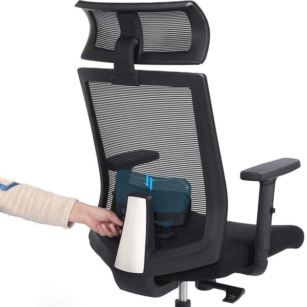 Pisarniški stol, z mrežasto prevleko, ergonomski računalniški stol | SONGMICS