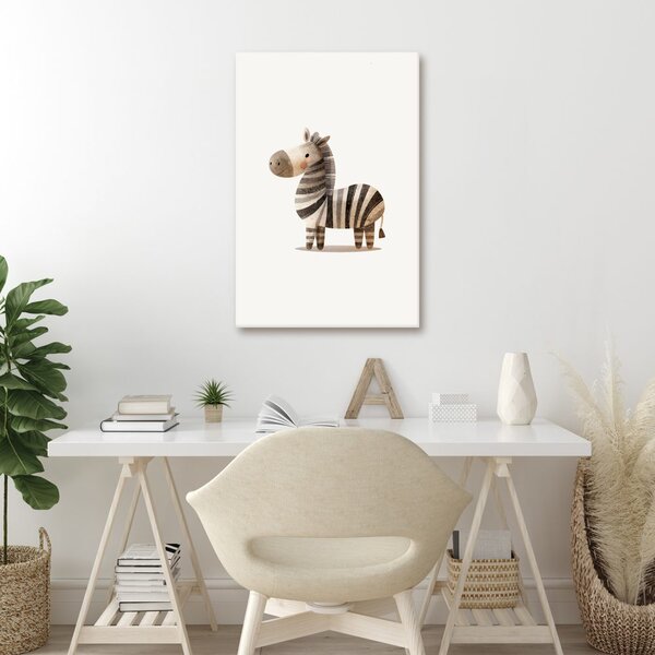 Slika prisrčna črtasta zebra