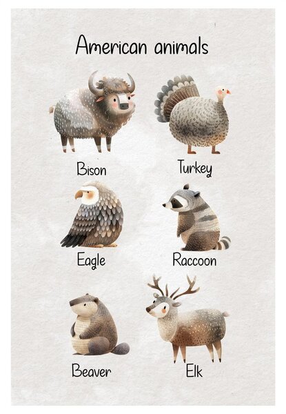 Slika ameriške živali v ilustraciji