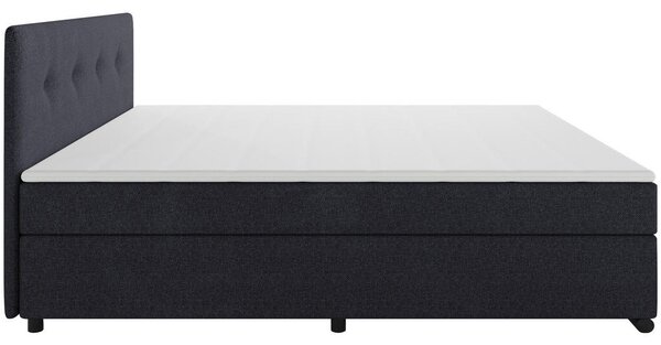 POSTELJA BOXSPRING 160 cm x 200 cm , les, tekstil, karton antracit
