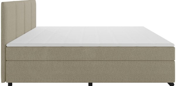 POSTELJA BOXSPRING 180 cm x 200 cm , les, tekstil, karton bež