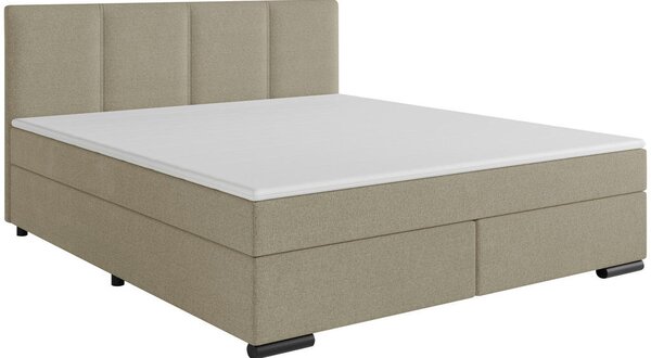 POSTELJA BOXSPRING 180 cm x 200 cm , les, tekstil, karton bež