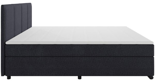 POSTELJA BOXSPRING 160 cm x 200 cm , karton, les, tekstil antracit