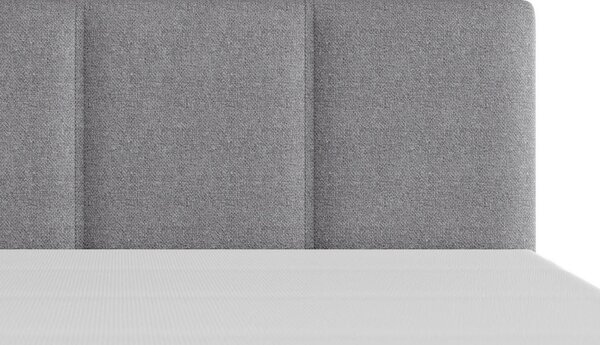 POSTELJA BOXSPRING 140 cm x 200 cm , les, tekstil, karton svetlo siva