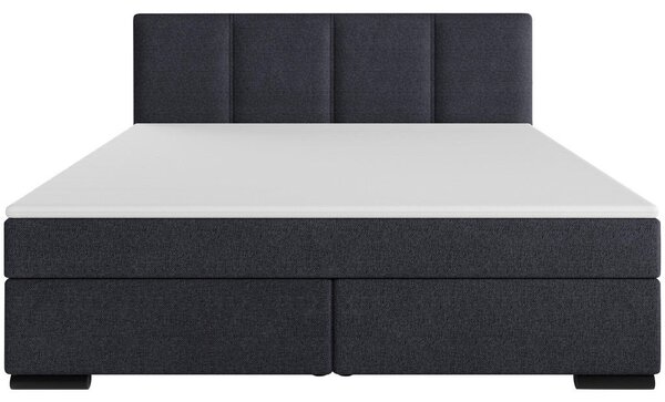 POSTELJA BOXSPRING 160 cm x 200 cm , karton, les, tekstil antracit