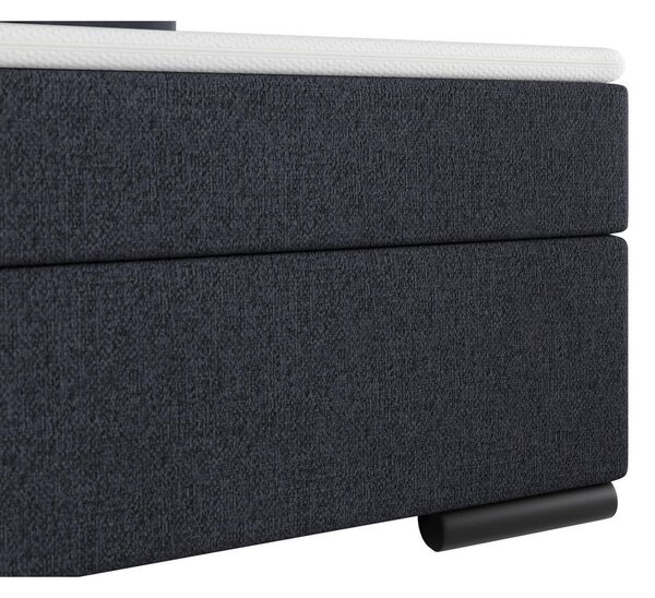 POSTELJA BOXSPRING 160 cm x 200 cm , les, tekstil, karton antracit