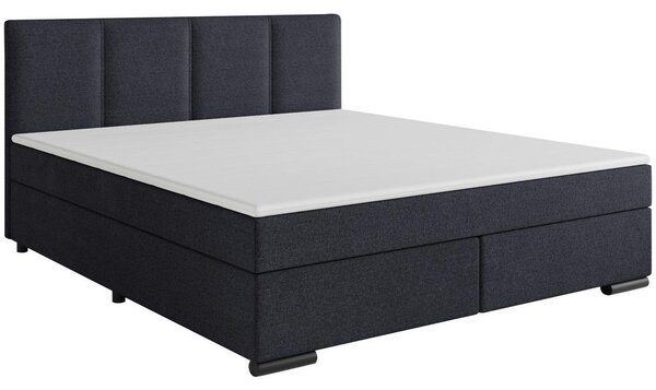 POSTELJA BOXSPRING 160 cm x 200 cm , karton, les, tekstil antracit