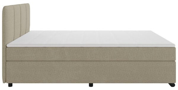 POSTELJA BOXSPRING 120 cm x 200 cm , les, tekstil, karton bež