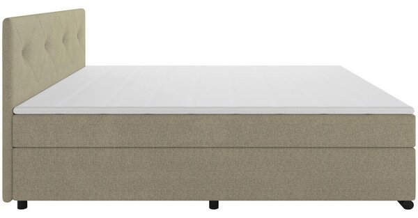 POSTELJA BOXSPRING 180 cm x 200 cm , les, tekstil, karton bež