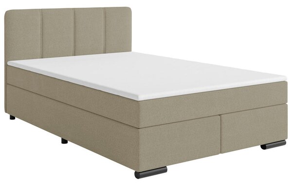 POSTELJA BOXSPRING 120 cm x 200 cm , les, tekstil, karton bež