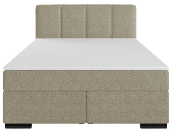 POSTELJA BOXSPRING 120 cm x 200 cm , les, tekstil, karton bež