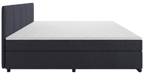 POSTELJA BOXSPRING 240 cm x 200 cm , les, tekstil, karton antracit
