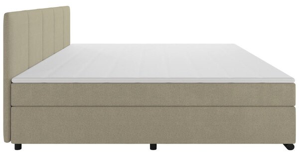 POSTELJA BOXSPRING 200 cm x 240 cm , les, tekstil, karton bež