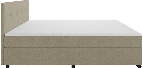 POSTELJA BOXSPRING 160 cm x 200 cm , les, tekstil, karton bež