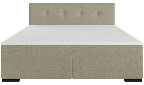 POSTELJA BOXSPRING 160 cm x 200 cm , les, tekstil, karton bež