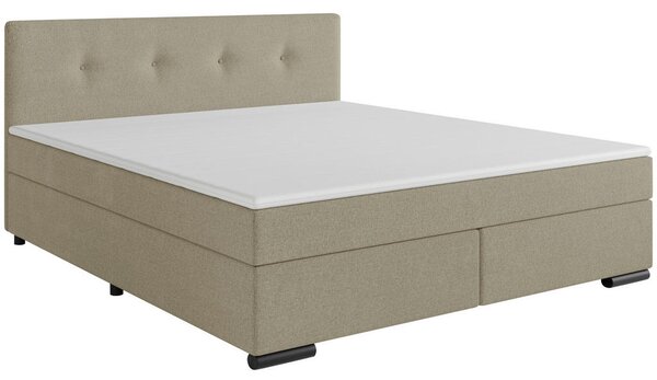 POSTELJA BOXSPRING 160 cm x 200 cm , les, tekstil, karton bež