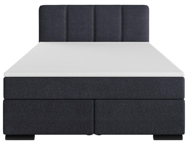 POSTELJA BOXSPRING 140 cm x 200 cm , les, tekstil, karton antracit