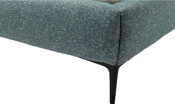 OBLAZINJENA POSTELJA 180 cm x 200 cm , tekstil, leseni material barve petroleja