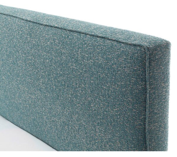 OBLAZINJENA POSTELJA 180 cm x 200 cm , tekstil, leseni material barve petroleja