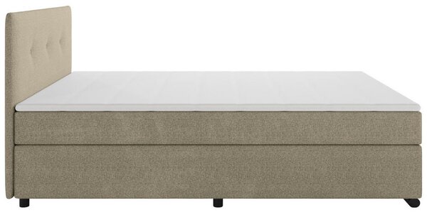 POSTELJA BOXSPRING 120 cm x 200 cm , les, tekstil, karton bež