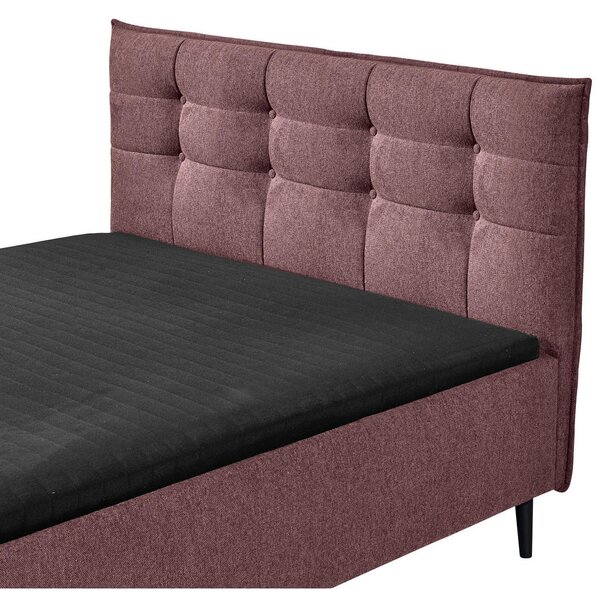 OBLAZINJENA POSTELJA 180 cm x 200 cm , tekstil, leseni material barve jajčevca