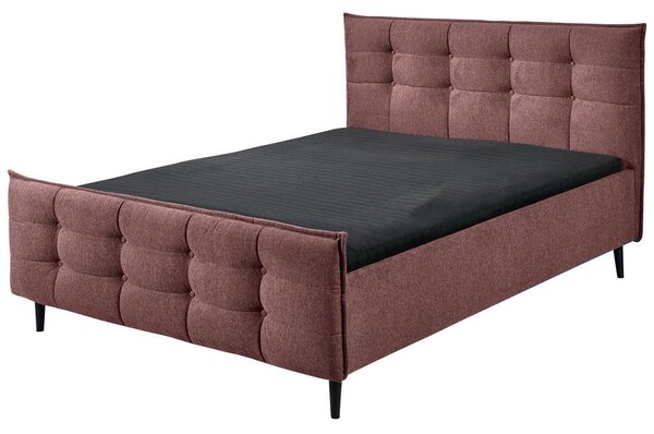 OBLAZINJENA POSTELJA 180 cm x 200 cm , tekstil, leseni material barve jajčevca