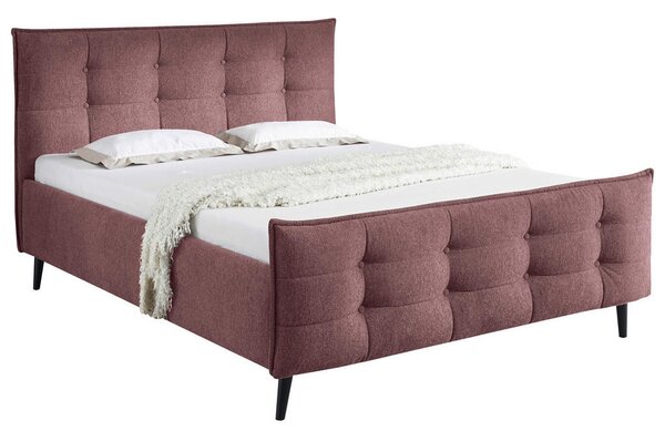 OBLAZINJENA POSTELJA 180 cm x 200 cm , tekstil, leseni material barve jajčevca