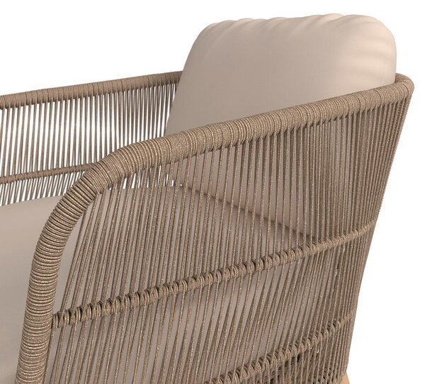 LOUNGE NASLANJAČ akacija masivno aluminij