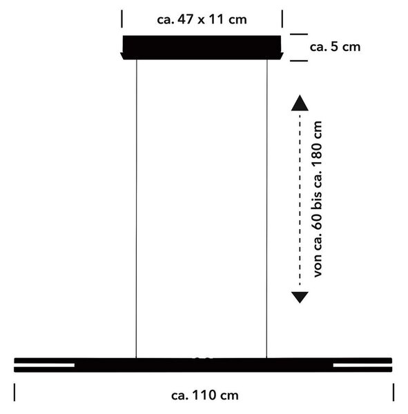 VISEČA LED-SVETILKA BEN 2700-4000 K